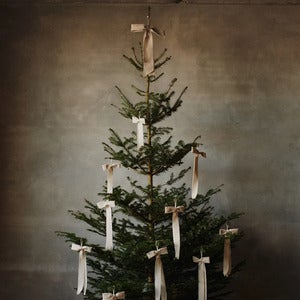 Håndlagde Juledekorasjoner Bow 2 stk