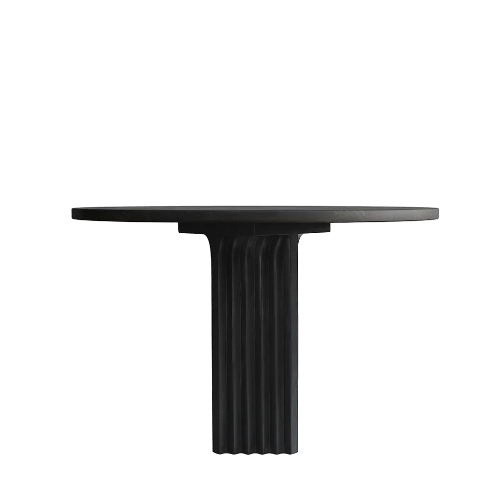 Arc Spisebord, Ø120 - Kaffe Sort Eik