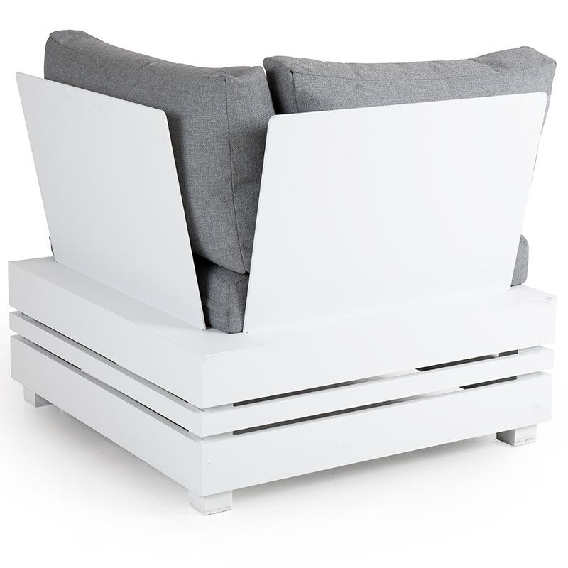 Ambon hjørnedel hvit / Pearl Grey Brafab