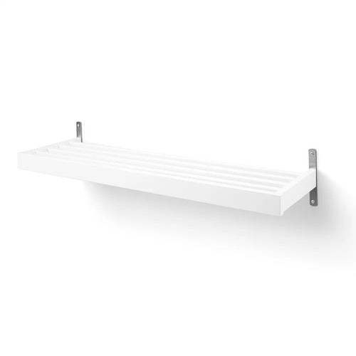 Nadja Skohylle 100 cm veggmontert Hvitlakkert bjørk/slipt stål