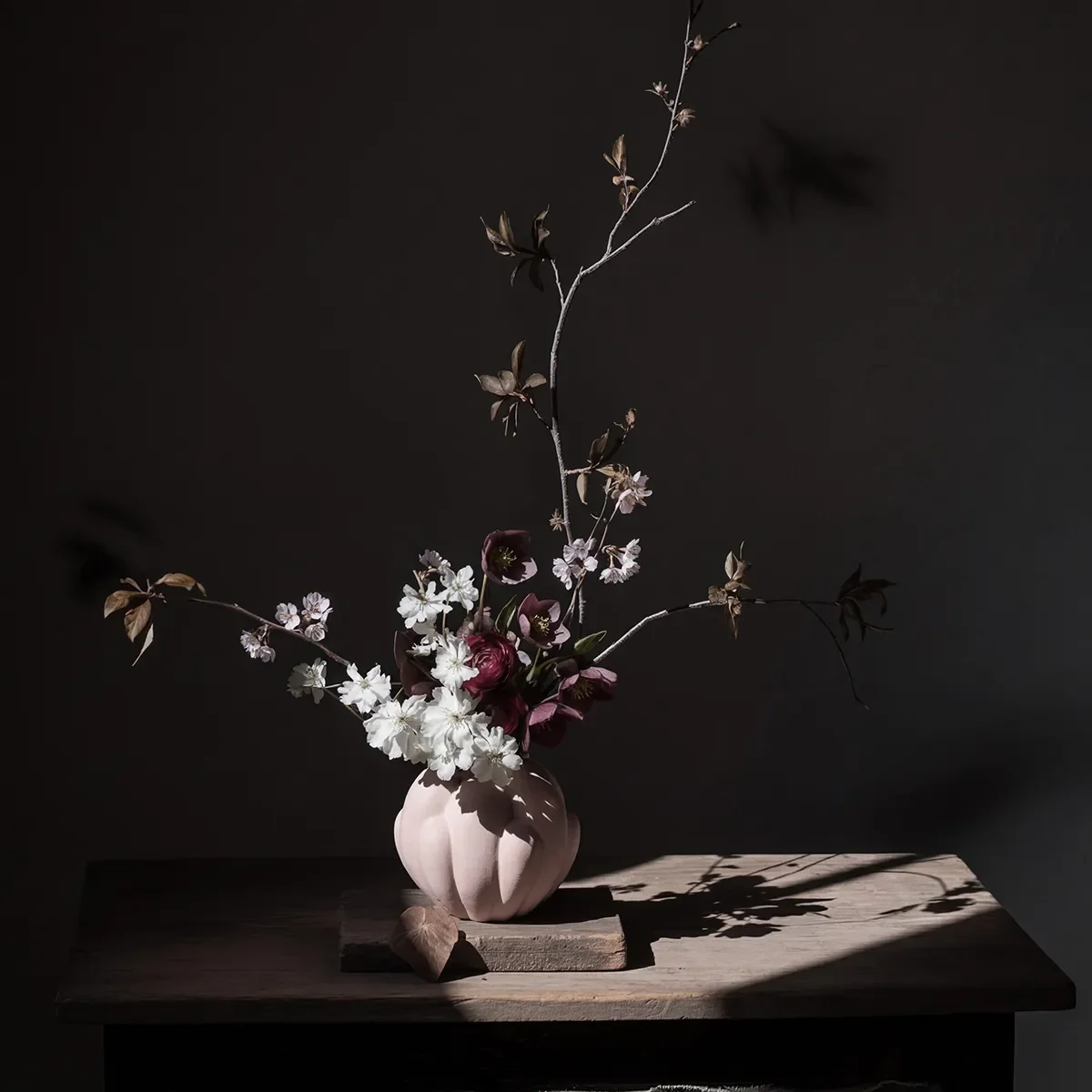 Håndlaget vase Bloom Petit Rose H18 cm