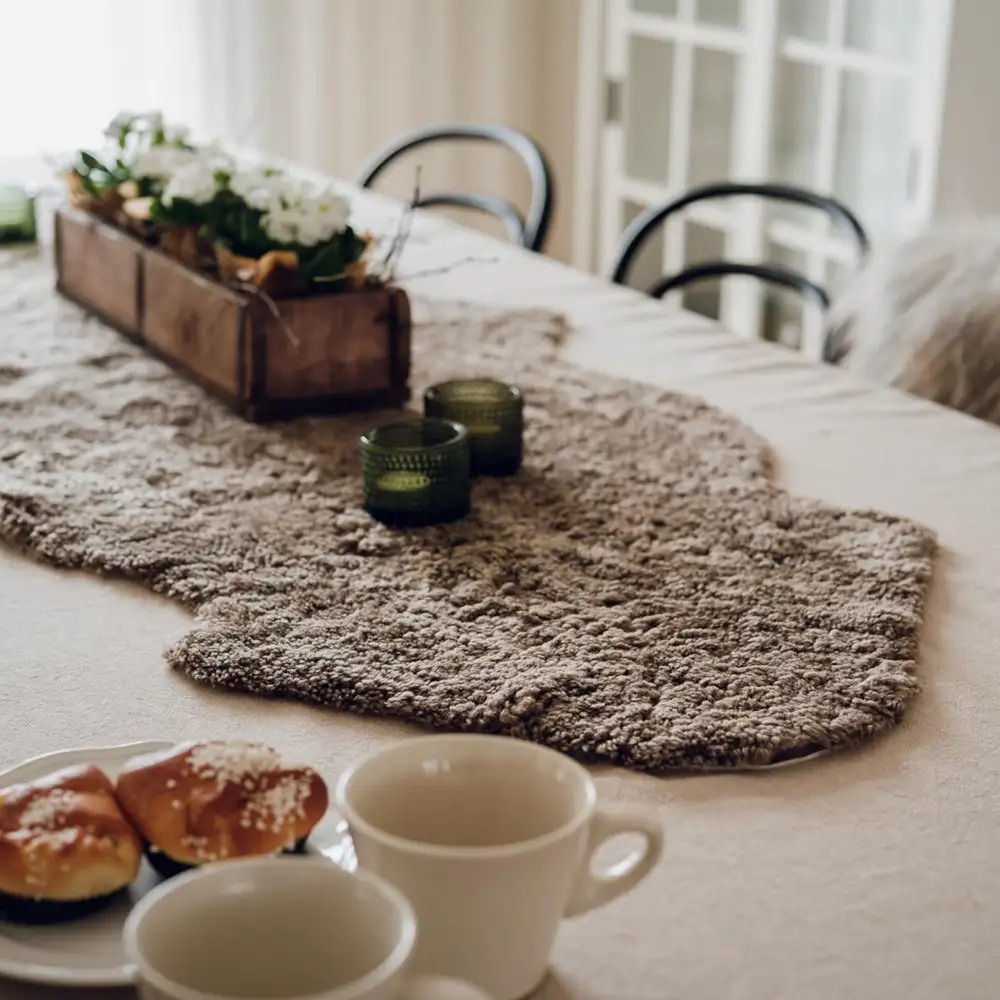 Curly Saueskinn 60x180 cm Sahara/Lightbrown