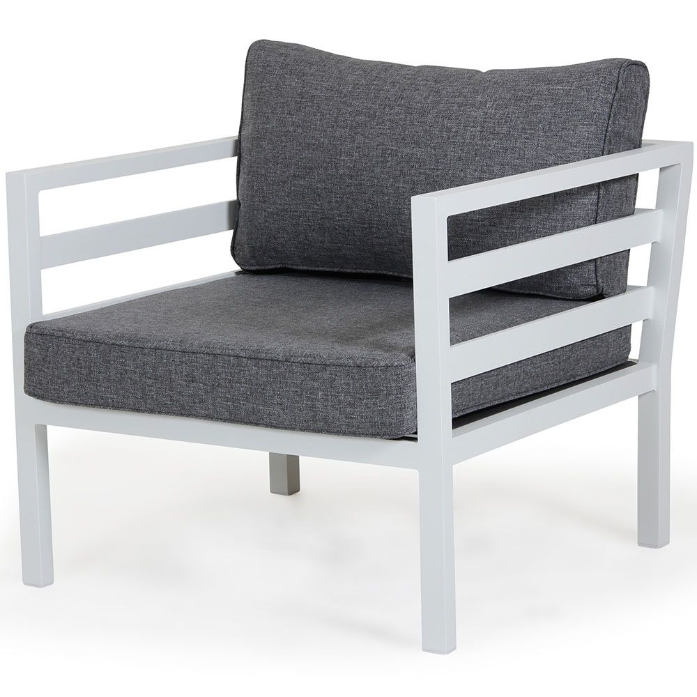 Weldon lenestol hvit/grå Brafab