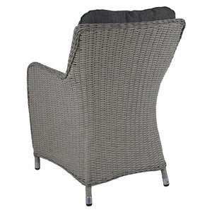 Hornbrook karmstol grå kunstrotting inkl. pute Brafab