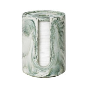 Mist Cotton Pad Holder - Emerald Off-white