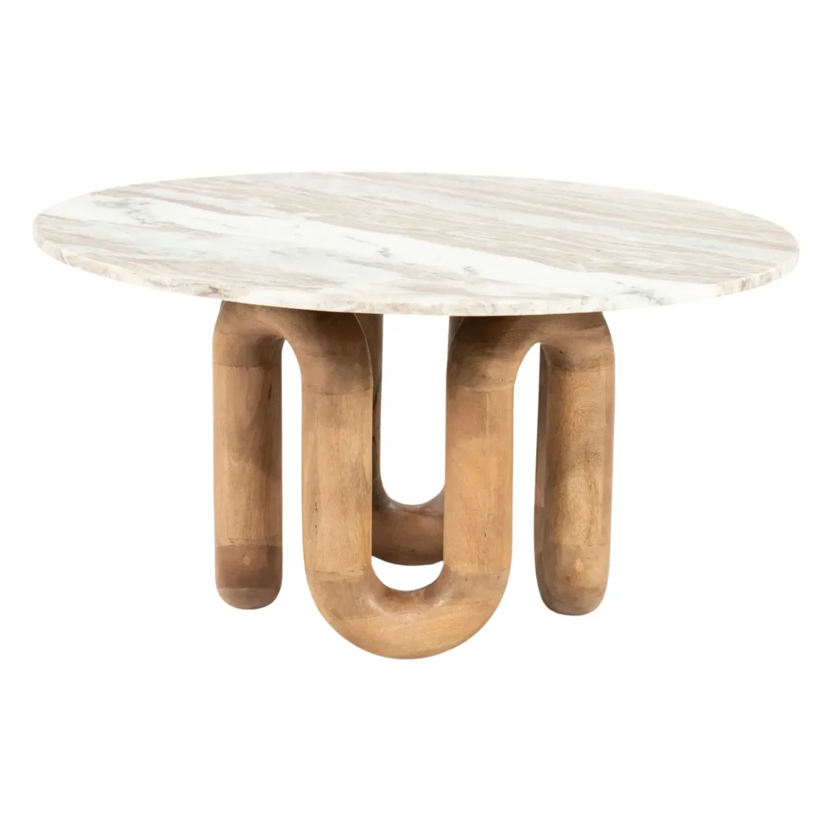 LoopStone sofabord 80x80x42 cm marmor natur