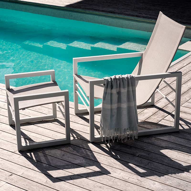 Vevi puff hvit/hvit Brafab