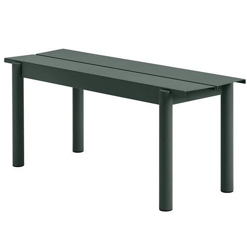 Linear Steel Benk 110x34 cm Dark Green 