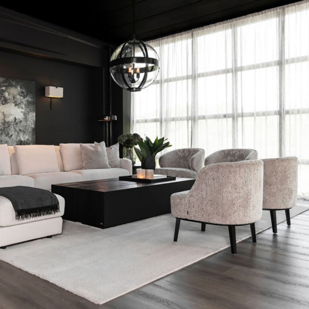 Fairfax lenestol i stoff Alister plaid brown