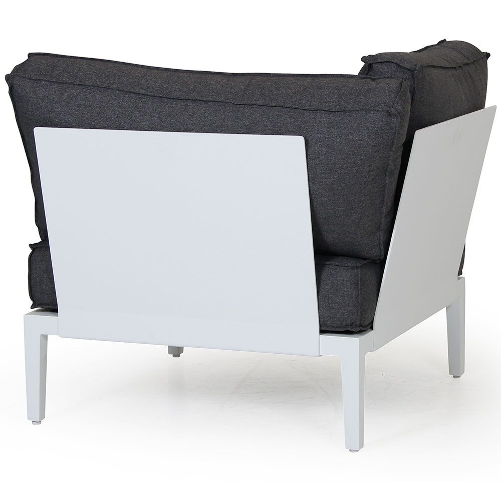 Mackenzie hjørnedel hvit aluminium