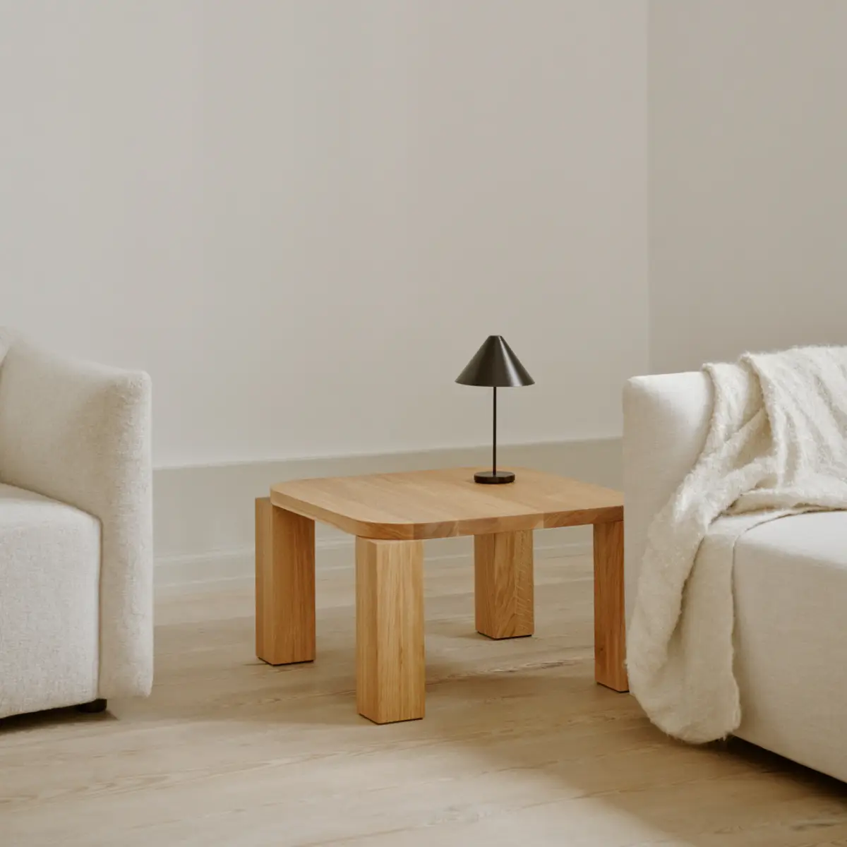 Atlas Sofabord 60x60 Naturlig Eik