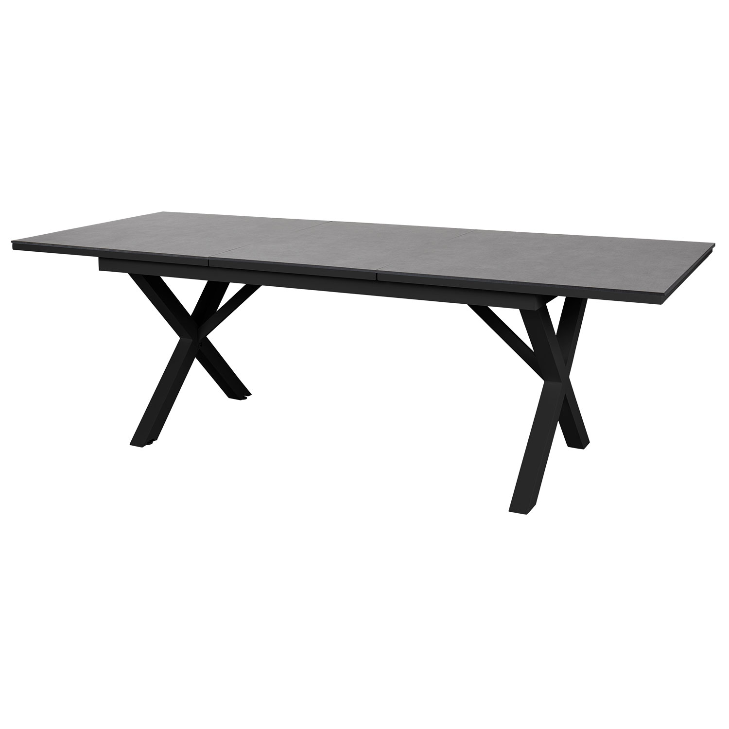 Brafab, Hillmond Spisebord 100x166-226 cm svart/grå