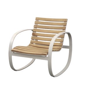 Parc gyngestol Teak/sand aluminium