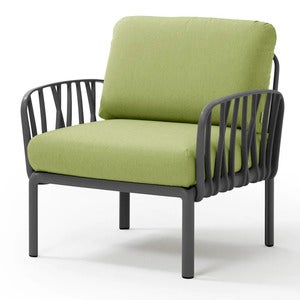 Komodo lenestol Anthracite - Avocado Sunbrella