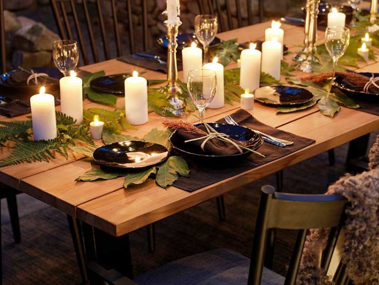 Laurion salongbord 67 x 130 cm teak/svart Brafab