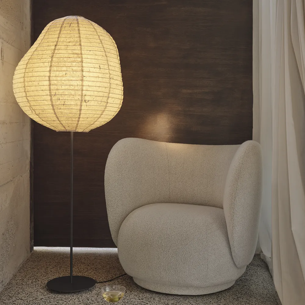 Ferm Living Rico Lounge Lenestol Soft Bouclé - Off-white/Sand | Kjøp ...