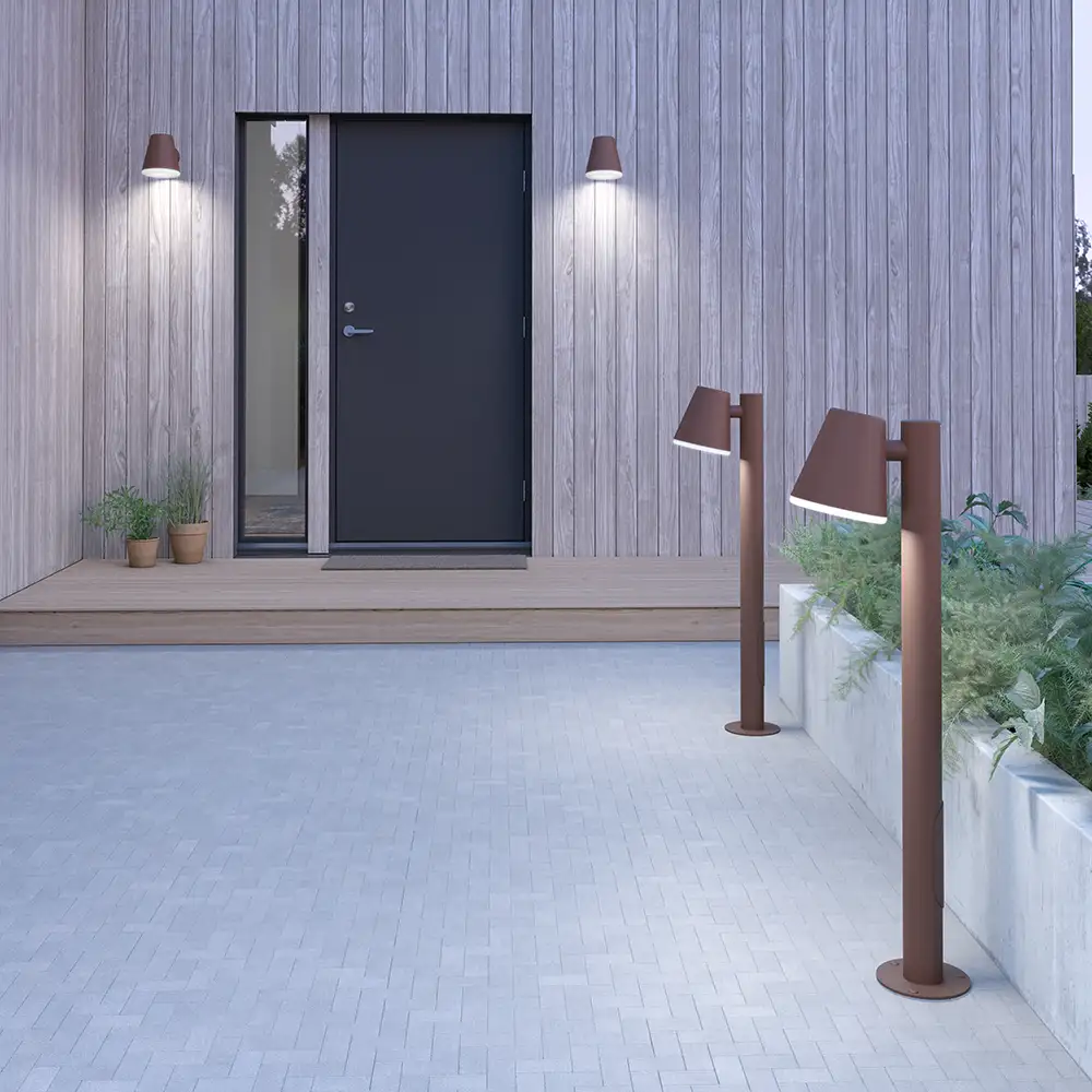 Mist utendørs pullert Ruststruktur E27