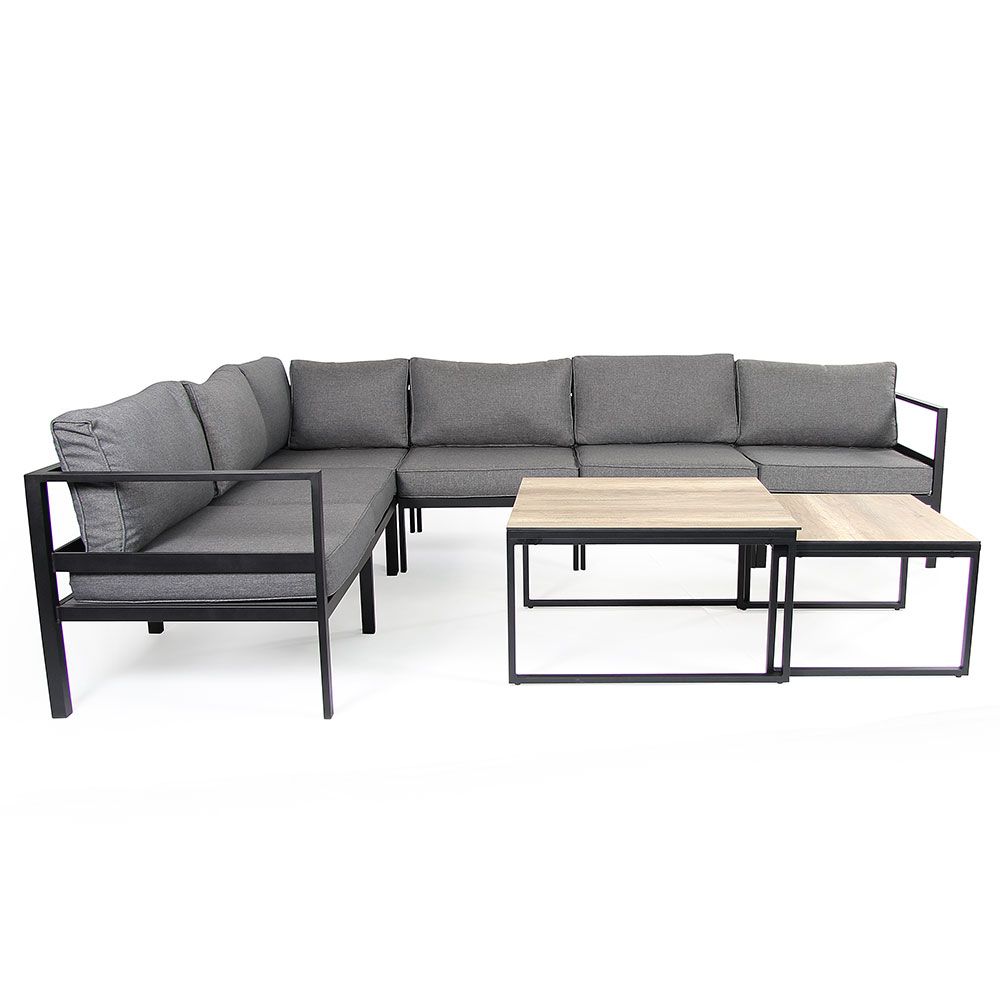 Leone midtdel svart/grå aluminium Brafab