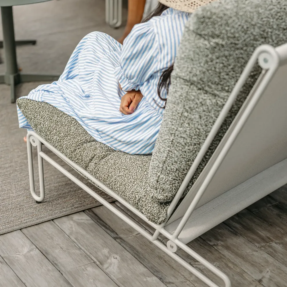 Blixt lenestol Light Grey/Teddy Verde