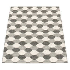 Dana matte 70x100 cm warm grey / charcoal / vanilla 