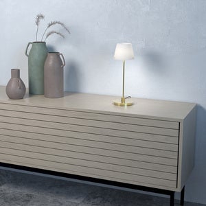 Gil il Grande bordlampe satin messing G9