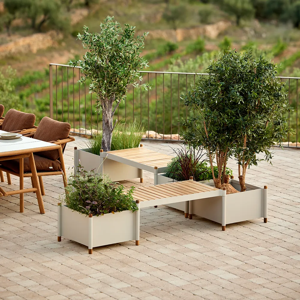 Sticks Plante Benk Teak/sand