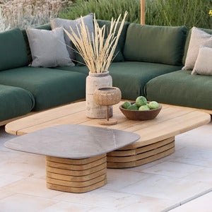 Mellow salongbordramme kvadratisk f/bordsskiva 90x90 cm Teak