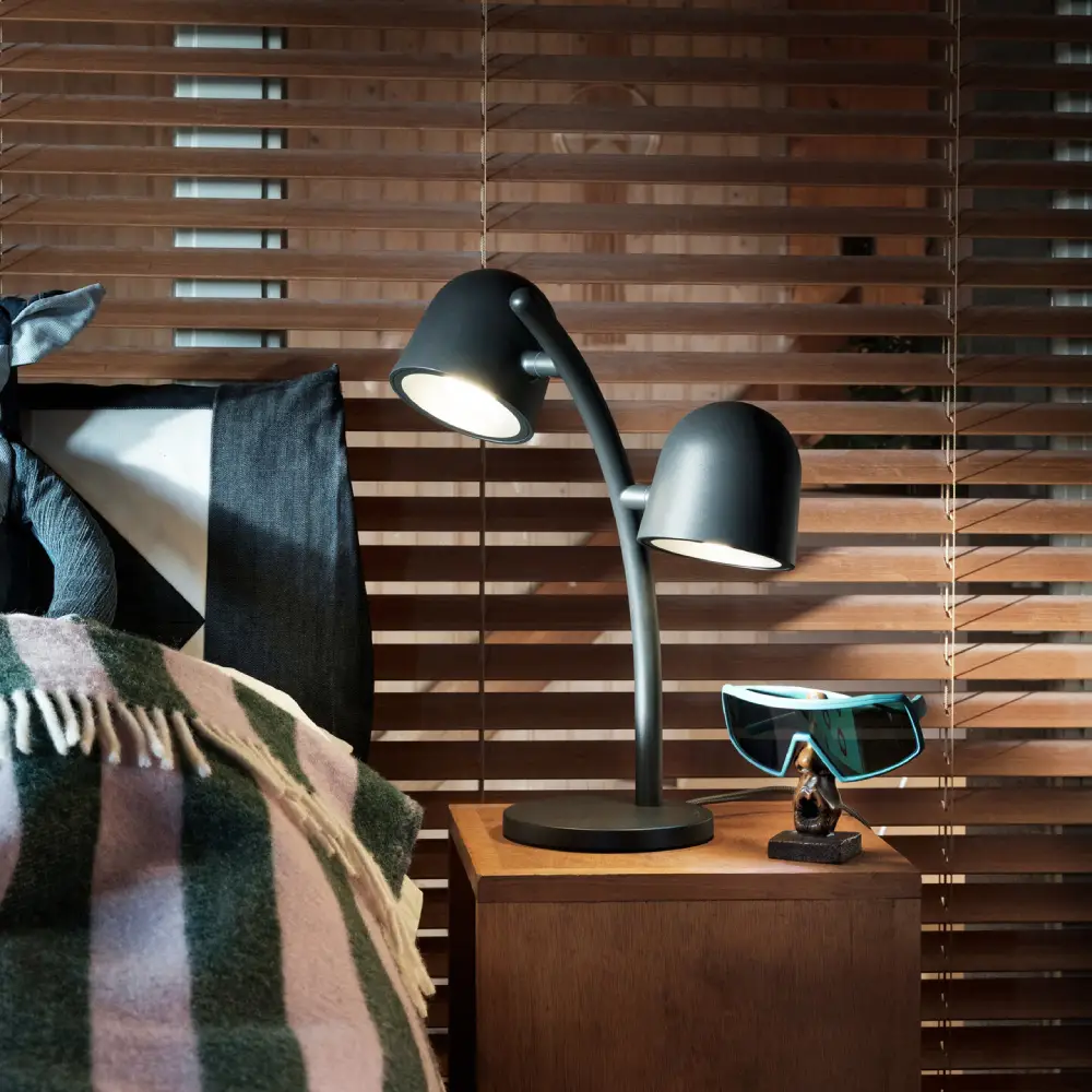 Little Lebow - Dimbar bordlampe Antrasitt