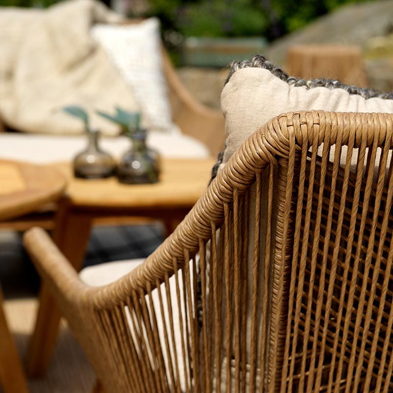 Hassel lenestol av teak/kunstrotting Brafab