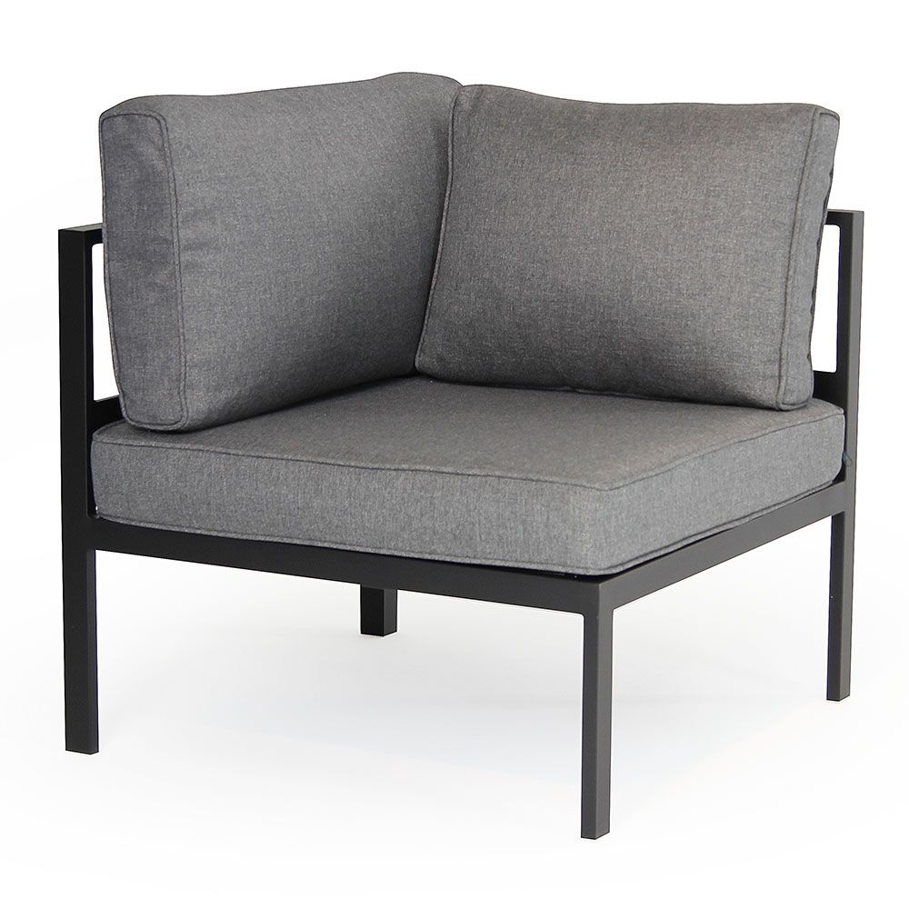 Leone hjørnedel Svart/Grå Aluminium