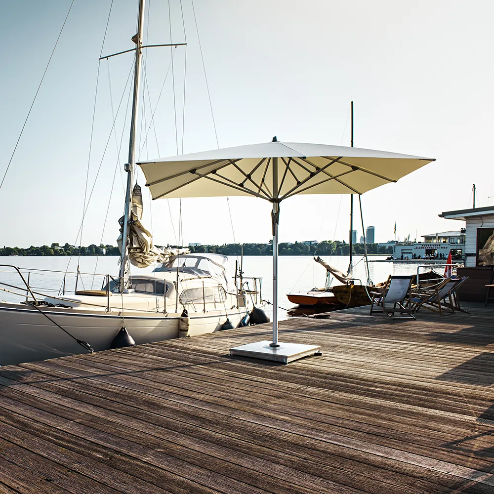 Fortello 400x400 cm parasoll alu Cat.2 158 Off white