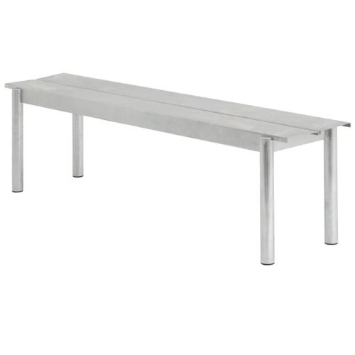 Linear Steel Benk 170x34 cm Warm Galvanized Steel 