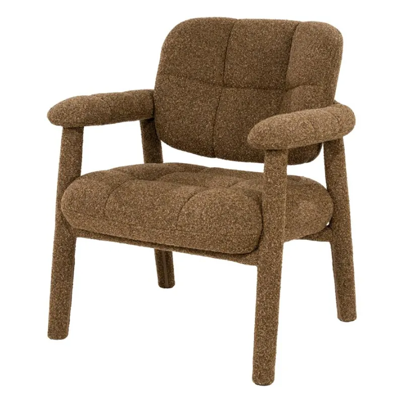 By-Boo, Knox Loungestol 71,5x73x81 cm Metall & Stoff Brun