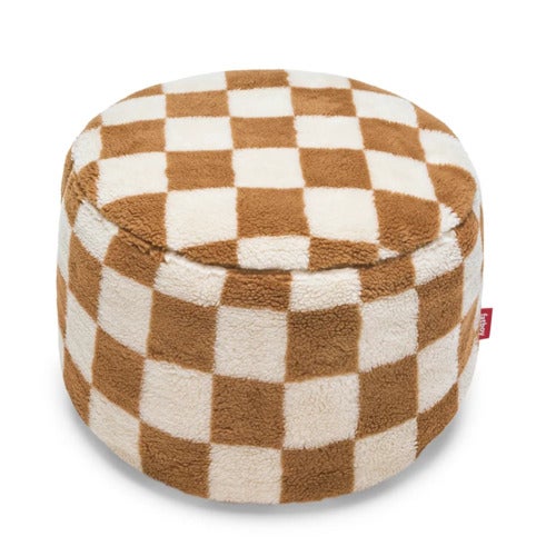 Point Teddy pouf Chess Almond Creme