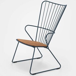 Paon loungestol midnattsblå stål