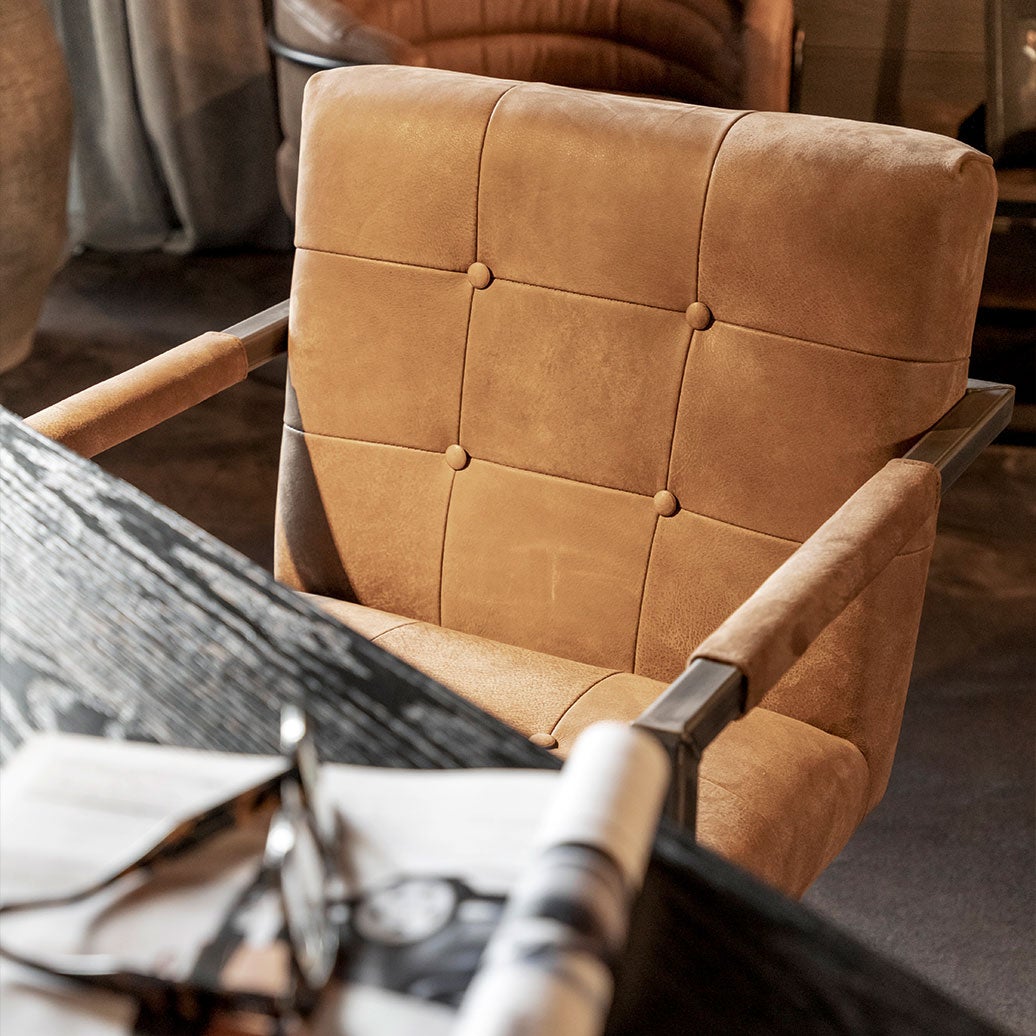 Jed karmstol Nubuck Brown Artwood