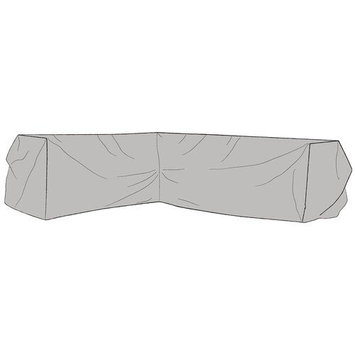 Møbeltrekk hjjørnesofa 83 x 292/234 cm grå polyester Brafab
