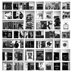 Veggdekorasjon Book Case Fashion White 120 X 120 cm Artwood