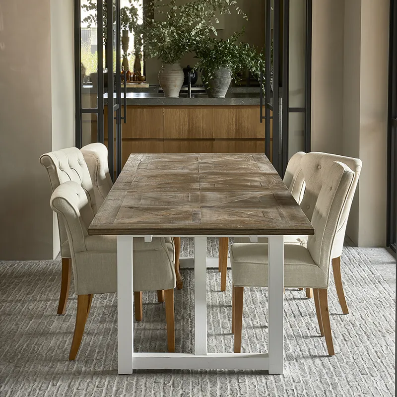 La Scala stol med armlener Linen flax