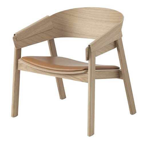 Cover Lounge Chair - Refine Leather Cognac Oak