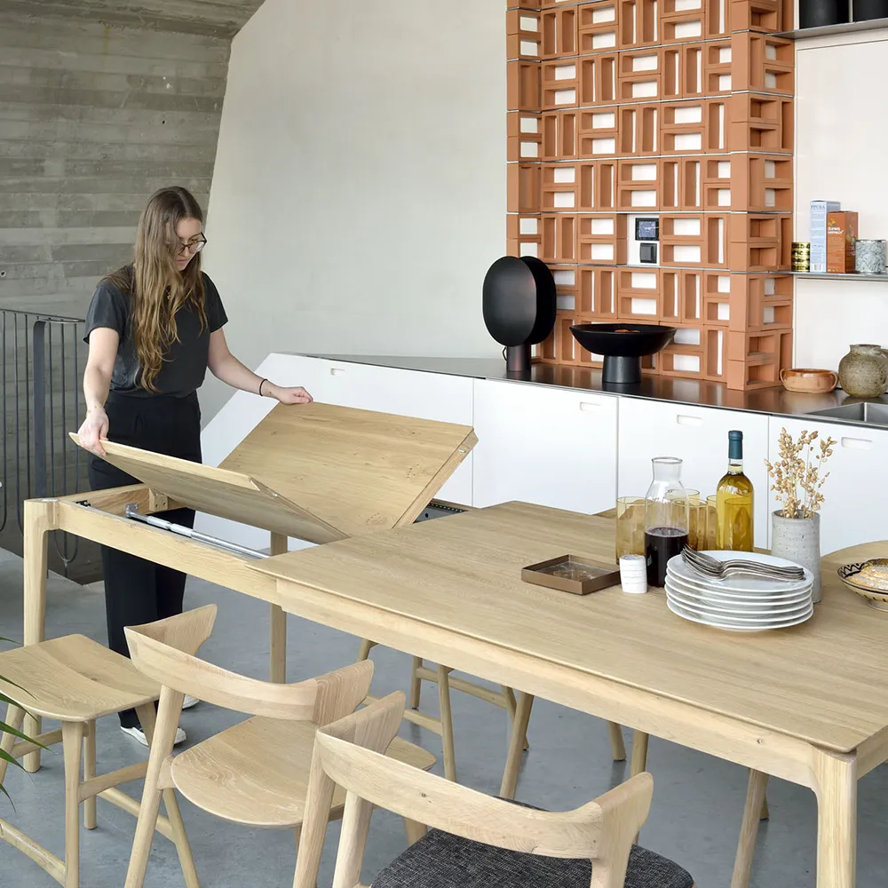 Bok Spisebord 100x180-280 cm Eik