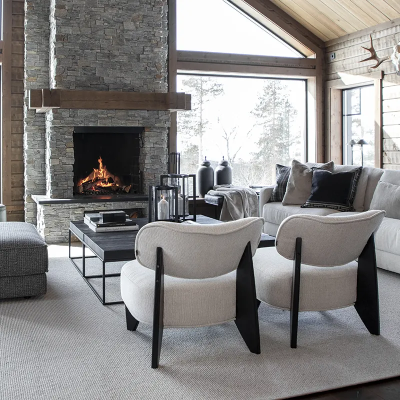 Cadiz lenestol i stoff Quiet cream