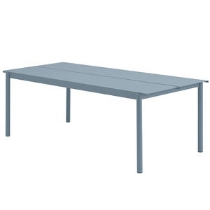 Linear Steel Matbord 220x90 cm Pale Blue 